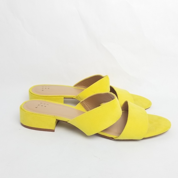yellow slides shoes